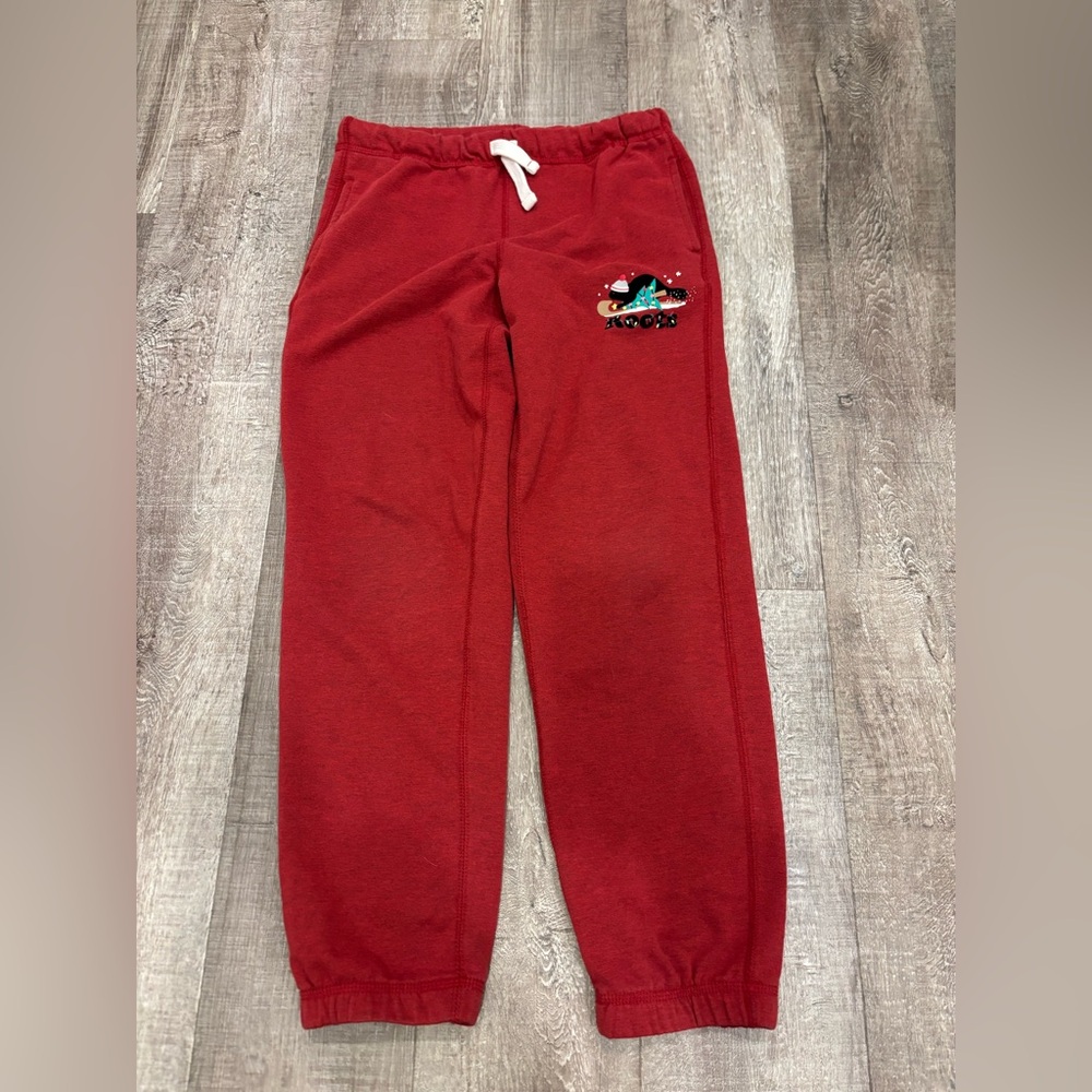 Roots Red Kids Holiday Theme Sweatpants